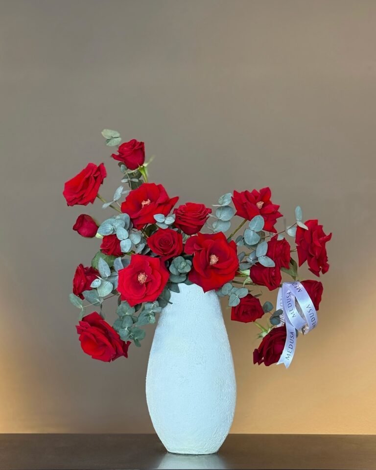 Red Roses Arrangement In Signature Vase